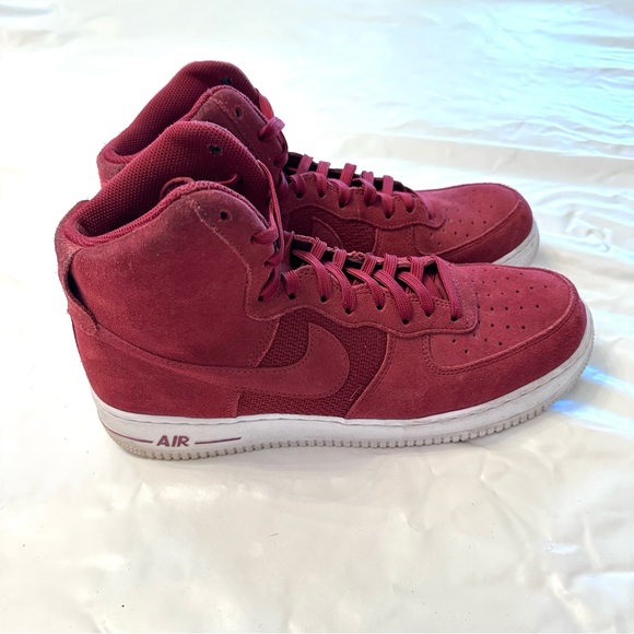 Nike Air Force 1 One 2017 Rare Maroon (University Red) Suede High top  11.5 - Picture 4 of 8